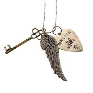 Fashionable Statement Necklace "Unseen No More" in Vintage Silver Tone